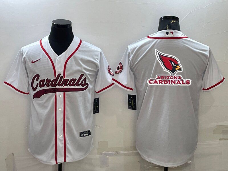 Men Arizona Cardinals Blank White 2022 Nike Co branded NFL Jersey4